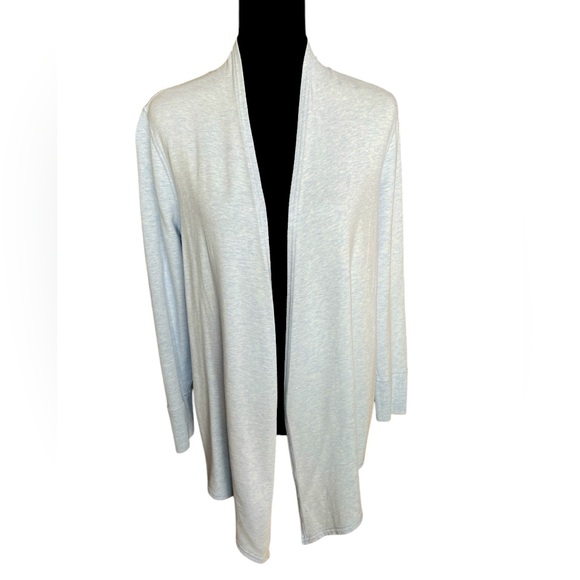 Chico's Sweaters - Chico’s Zenergy Light Blue Mixed Rib Knit Lightweight Cardigan, Size Small (4)